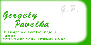 gergely pavelka business card